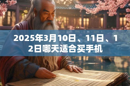 2025年3月10日、11日、12日哪天适合买手机