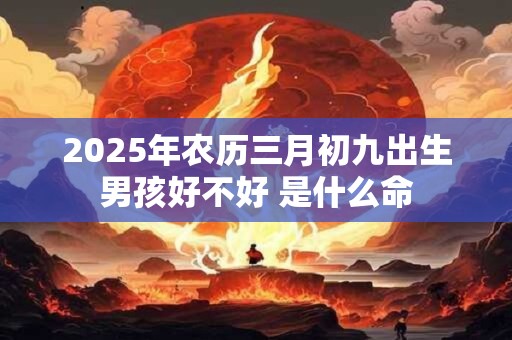 2025年农历三月初九出生男孩好不好 是什么命