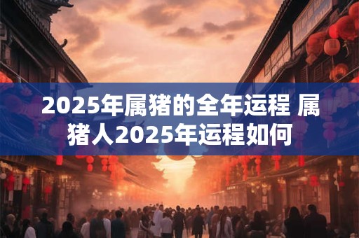 2025年属猪的全年运程 属猪人2025年运程如何