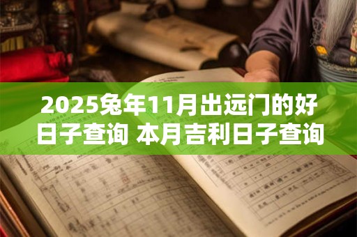 2026兔年11月出远门的好日子查询 本月吉利日子查询