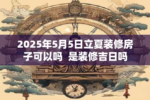 2025年5月5日立夏装修房子可以吗  是装修吉日吗