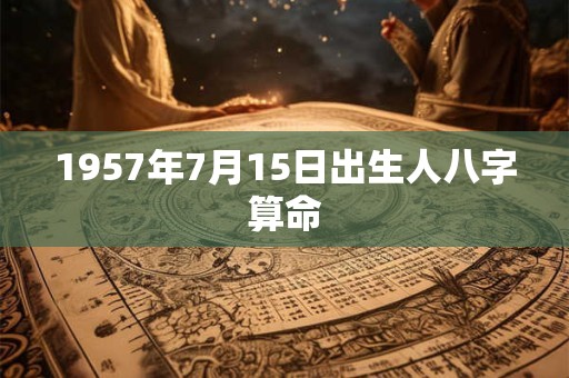 1957年7月15日出生人八字算命