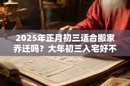 2025年正月初三适合搬家乔迁吗？大年初三入宅好不