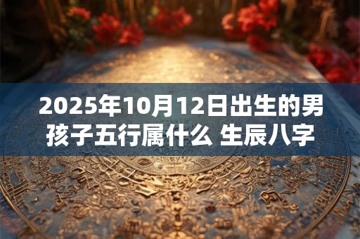 2025年10月12日出生的男孩子五行属什么 生辰八字取名