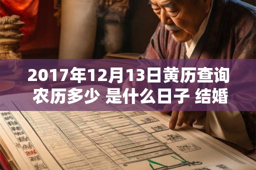 2017年12月13日黄历查询 农历多少 是什么日子 结婚吉时