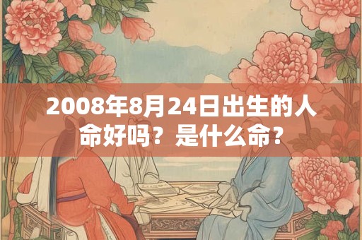 2008年8月24日出生的人命好吗？是什么命？