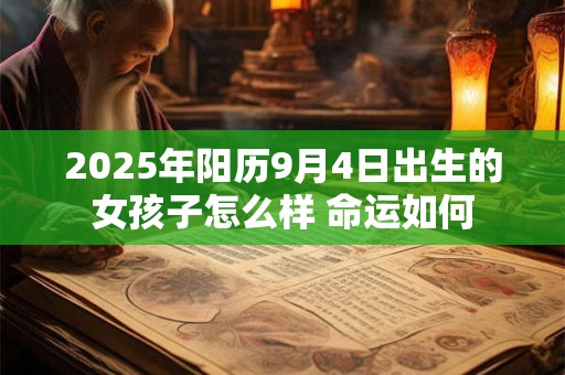 2025年阳历9月4日出生的女孩子怎么样 命运如何