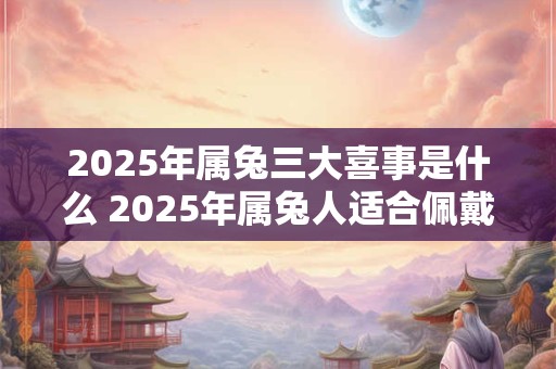 2025年属兔三大喜事是什么 2025年属兔人适合佩戴什么
