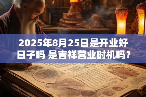 2025年8月25日是开业好日子吗 是吉祥营业时机吗？