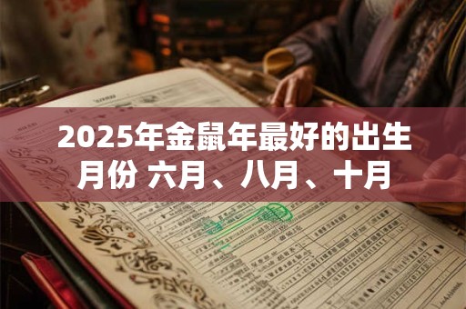2025年金鼠年最好的出生月份 六月、八月、十月