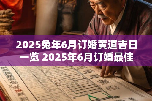 2025兔年6月订婚黄道吉日一览 2025年6月订婚最佳吉日 2025兔年6月订婚黄道吉日一览 2025年6月订婚最佳吉日