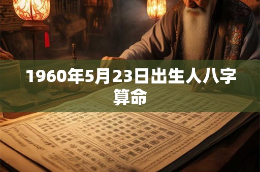 1960年5月23日出生人八字算命 1960年5月23日出生人八字算命
