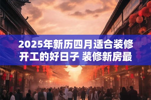 2025年新历四月适合装修开工的好日子 装修新房最旺黄道吉日