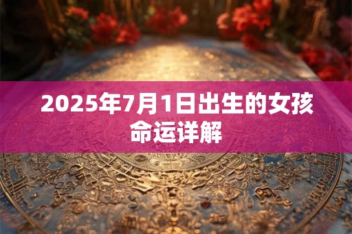 2025年7月1日出生的女孩命运详解