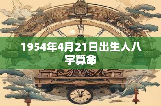 1954年4月21日出生人八字算命 1954年4月21日出生人八字算命