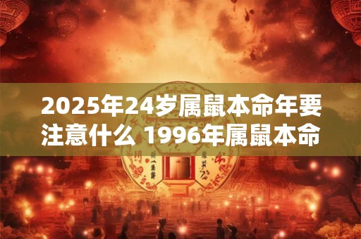 2025年24岁属鼠本命年要注意什么 1996年属鼠本命年运势