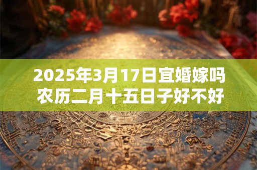 2025年3月17日宜婚嫁吗 农历二月十五日子好不好