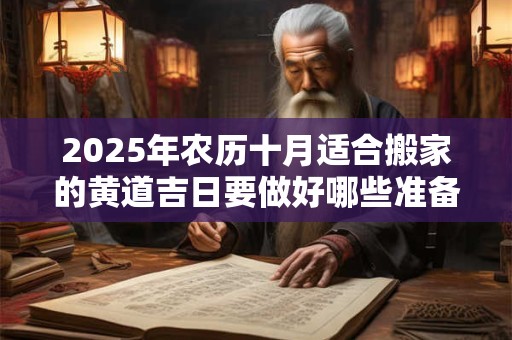 2025年农历十月适合搬家的黄道吉日要做好哪些准备？