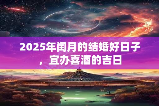 2025年闰月的结婚好日子，宜办喜酒的吉日