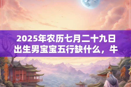 2025年农历七月二十九日出生男宝宝五行缺什么,牛年男孩名字推荐 2025年农历七月二十九日出生男宝宝五行缺什么,牛年男孩名字推荐