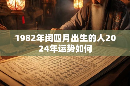 1982年闰四月出生的人2024年运势如何