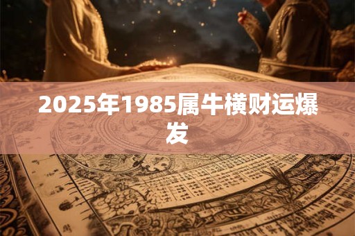 2025年1985属牛横财运爆发