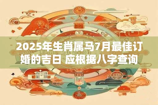 2025年生肖属马7月最佳订婚的吉日 应根据八字查询