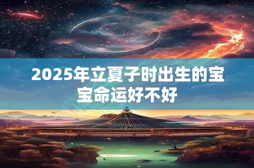 2025年立夏子时出生的宝宝命运好不好