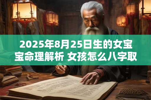 2025年8月25日生的女宝宝命理解析 女孩怎么八字取名