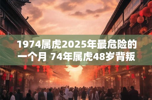 1974属虎2025年最危险的一个月 74年属虎48岁背叛婚姻