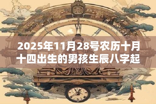 2025年11月28号农历十月十四出生的男孩生辰八字起名