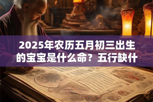 2025年农历五月初三出生的宝宝是什么命？五行缺什么？