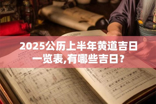 2025公历上半年黄道吉日一览表,有哪些吉日？