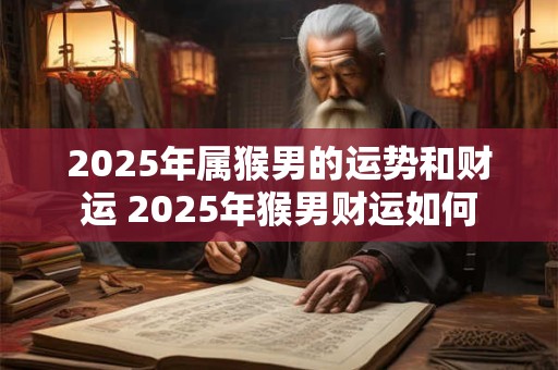 2025年属猴男的运势和财运 2025年猴男财运如何