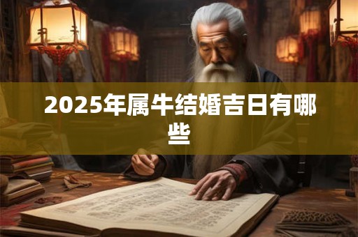 2025年属牛结婚吉日有哪些