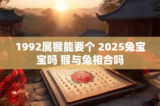 1992属猴能要个 2025兔宝宝吗 猴与兔相合吗