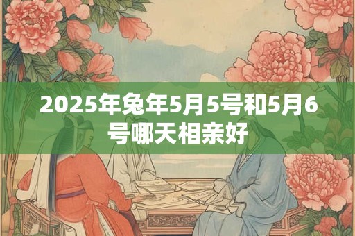 2025年兔年5月5号和5月6号哪天相亲好