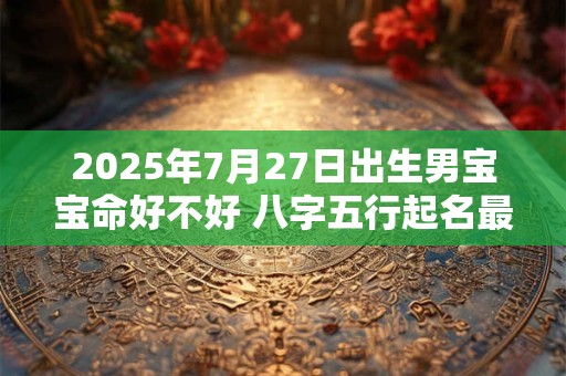 2025年7月27日出生男宝宝命好不好 八字五行起名最全款