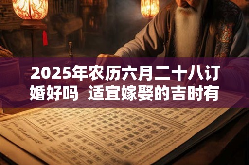 2025年农历六月二十八订婚好吗  适宜嫁娶的吉时有哪些