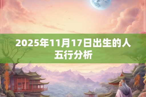 2026年11月17日出生的人五行分析 2026年11月17日出生的人五行分析
