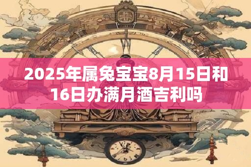 2025年属兔宝宝8月15日和16日办满月酒吉利吗