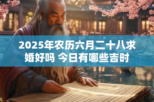 2025年农历六月二十八求婚好吗 今日有哪些吉时