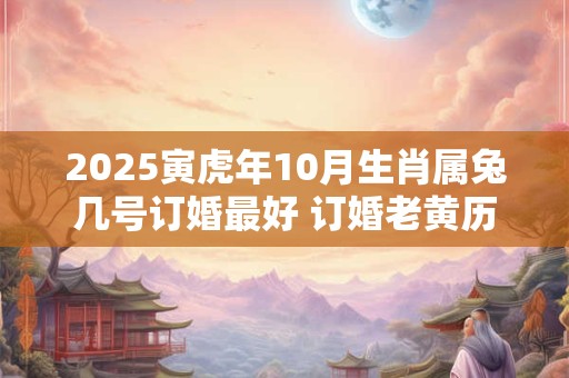2025寅虎年10月生肖属兔几号订婚最好 订婚老黄历查询