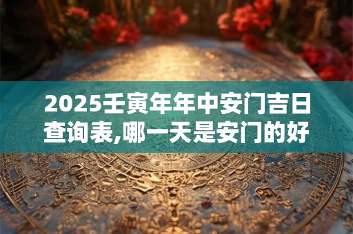2025壬寅年年中安门吉日查询表,哪一天是安门的好日子？