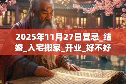 2025年11月27日宜忌_结婚_入宅搬家_开业_好不好？