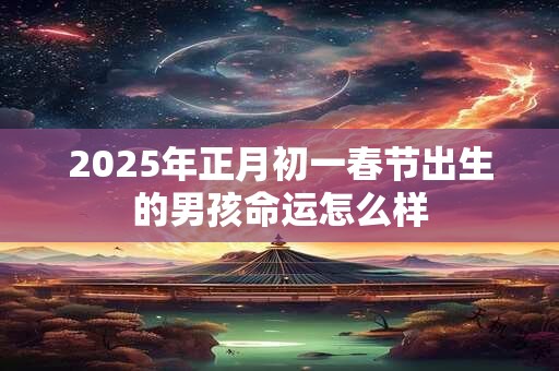 2025年正月初一春节出生的男孩命运怎么样