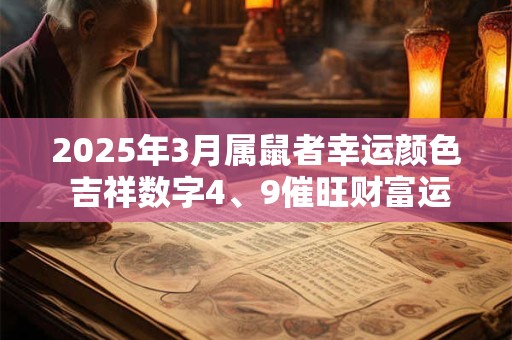 2025年3月属鼠者幸运颜色 吉祥数字4、9催旺财富运势