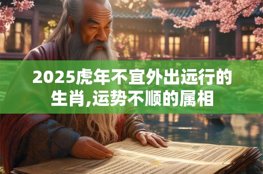 2025虎年不宜外出远行的生肖,运势不顺的属相