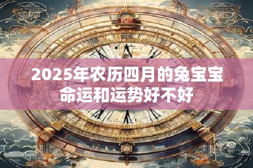 2026年农历四月的兔宝宝命运和运势好不好