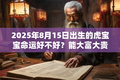 2025年8月15日出生的虎宝宝命运好不好？能大富大贵吗？